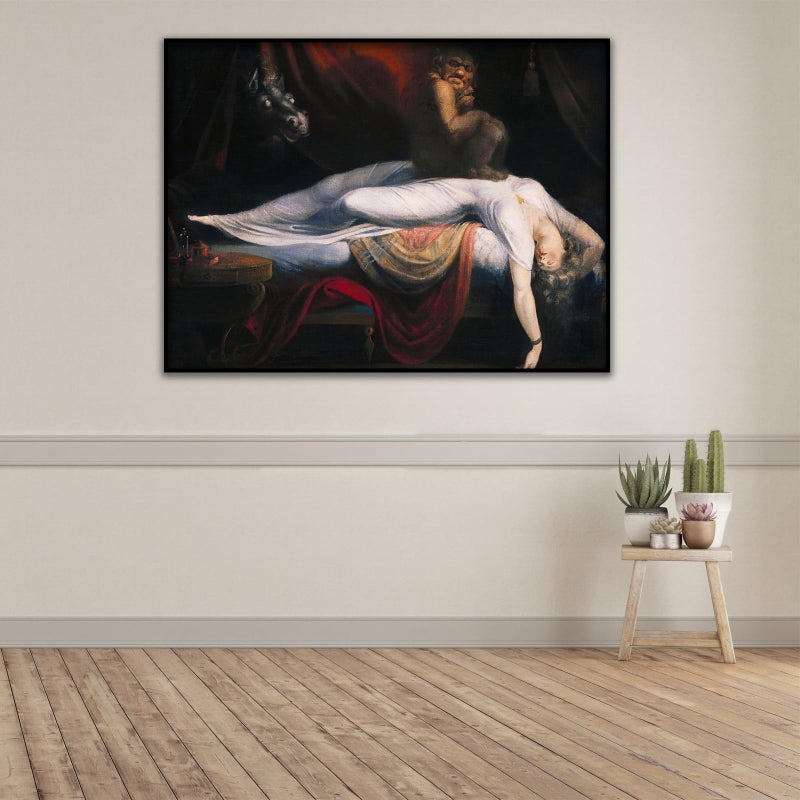 OKRA Henry Fuseli Art Print - The Nightmare Poster - Vintage Canvas Wall Art - Abstract Oil Painting Reproductions - Cool Home Decor for Office Bedroom Unframed(12x16in/30x40cm)â€¦ - Image 3