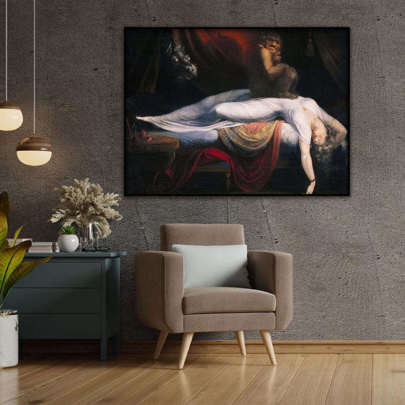 OKRA Henry Fuseli Art Print - The Nightmare Poster - Vintage Canvas Wall Art - Abstract Oil Painting Reproductions - Cool Home Decor for Office Bedroom Unframed(12x16in/30x40cm)â€¦ - Image 5