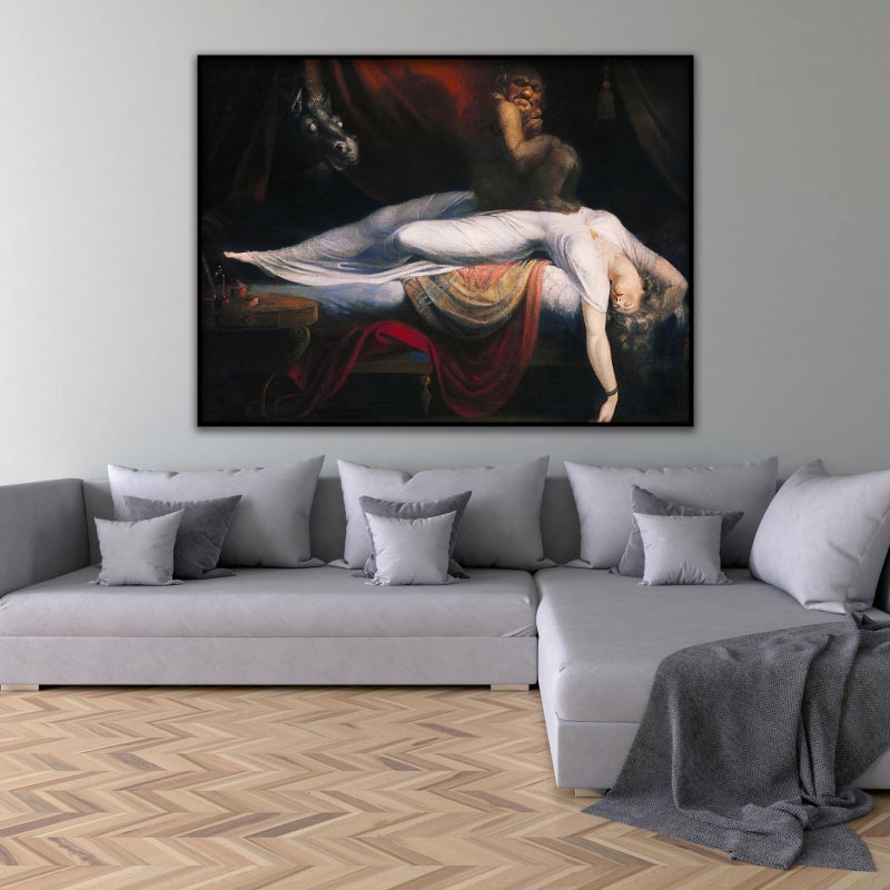 OKRA Henry Fuseli Art Print - The Nightmare Poster - Vintage Canvas Wall Art - Abstract Oil Painting Reproductions - Cool Home Decor for Office Bedroom Unframed(12x16in/30x40cm)â€¦ - Image 2