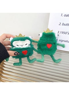 Airpods 4 Headphone Protective Case Cartoon Plush Doll For Apple1/2/3 Gen Pro Wireless Bluetooth Soft-Color:Plush Soft Shell-Plush Frog-Model:Airpods 4 (protective Case)