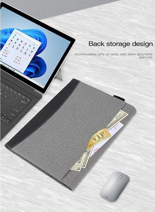 لجهاز Microsoft Surface Pro 9 (الطبعة 2022) / Pro 8 (الطبعة 2021) بقياس 13 بوصة - حافظة بزوايا متعددة مع جيب وحامل للقلم الضوئي. - Image 4