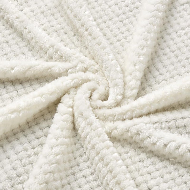 CREVENT 30''X40'' Cute Cozy Fluffy Warm Baby Blanket for Girls Infants Toddlers' Bedding Crib Cot Stroller, Baby Shower Birthday Newborn's Gift Ivory- Butterfly - Image 4