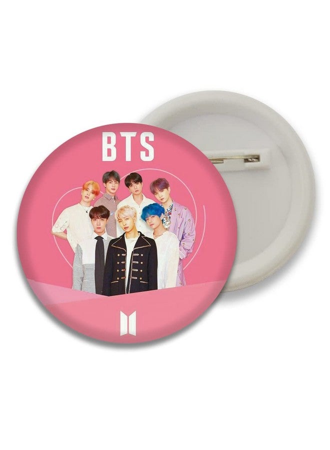 D2c D2C Plastic Premium BTS Round Pin Button Badge - Perfect for Boys, Girls, Men & Women | Trendy KPOP Batches for Bags, Backpacks | Ideal Birthday Gift | Size 58mm Multicolor (0+Years) Pack of 5 D1  - Image 3