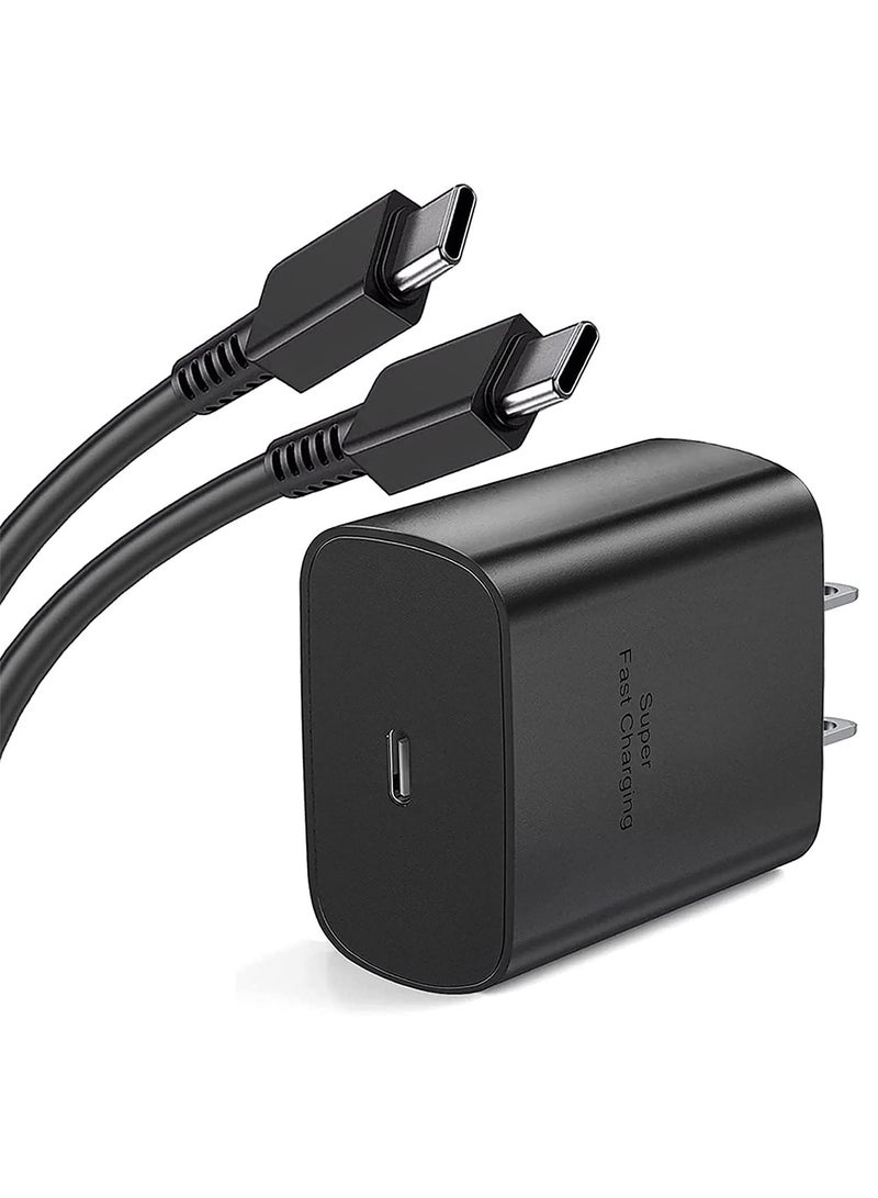 MARGOUN for Samsung 45W Fast Charger Type C for S24 Ultra, S23 Ultra, S22 Ultra, S21 Ultra, A55, A54, Z Flip5, Z Flip4, Z Fold5, Z Fold4, Tab S9 Ultra, S9, S8, S7, S6, A9, 5A Cable, Super PD 3.0 Charge / 1.8m Cable Black - Image 4