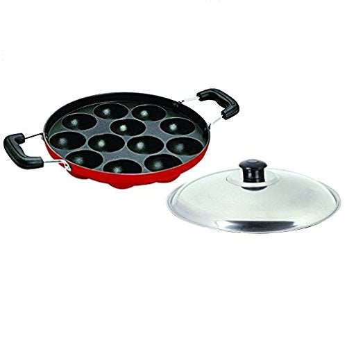 Dynore Non Stick Appam and 4 Cavities Mini Uttapam Maker- Set of 2 - Image 4