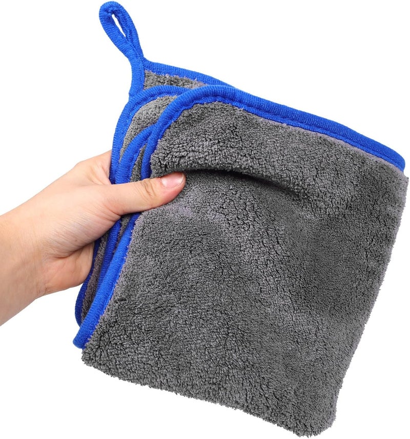 3pcs Car Microfiber Cloths 40x40cm Ultra Thick Coral Velvet 800gsm Absorbent Drying Cloths for Auto Detailing and Car Wash Maintenance - Image 3