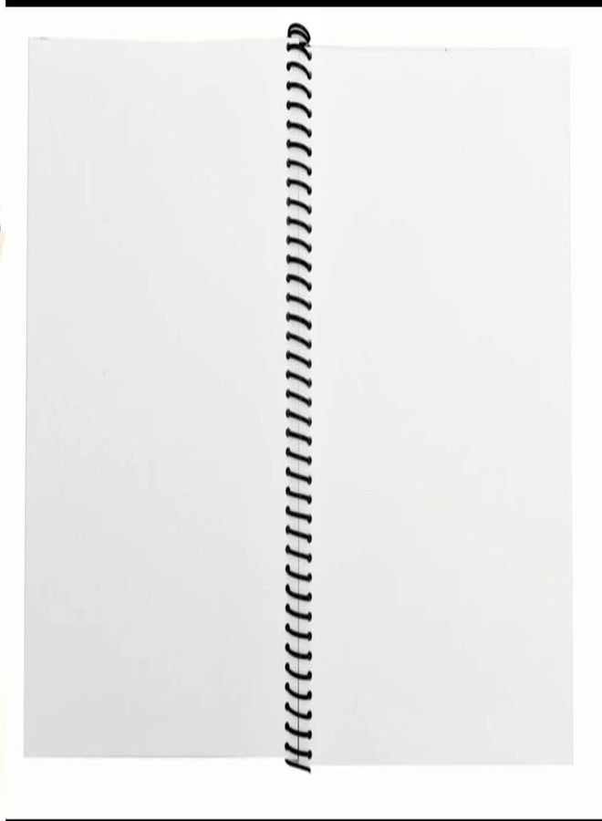 Spiral Notebook - A4 Size,200 Pages - Unruled (Pack of 5)/ Notebook For Students, Office/Plain Spiral Register - Image 3