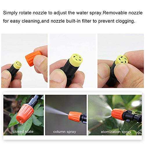 DIY Crafts Mist Nozzle Nozzles Misting System For Outdoor Swimming Pool Cooling Garden Greenhouse Irrigation Reptile Mosquito Prevent (Pack Of 5 Pcs Set / Kit, Adjustable Multi Nozzle Misting System) - Image 2