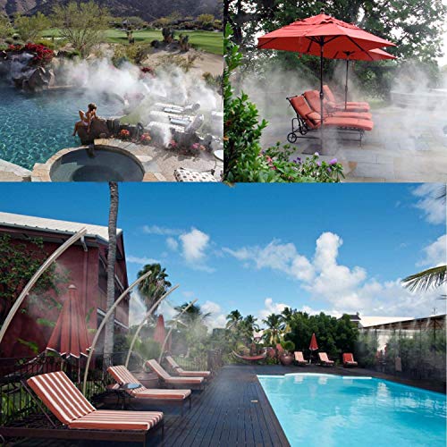 DIY Crafts Mist Nozzle Nozzles Misting System For Outdoor Swimming Pool Cooling Garden Greenhouse Irrigation Reptile Mosquito Prevent (Pack Of 5 Pcs Set / Kit, Adjustable Multi Nozzle Misting System) - Image 5