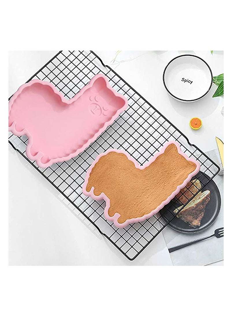 SYOSI Bunny Molds, Non-Stick Silicone Mold for Chocolate Cake Muffin Jelly Fondant 3D Cute Alpaca Rabbit Shaped Cookie Baking Mould Pan for Adult Kids - Image 4