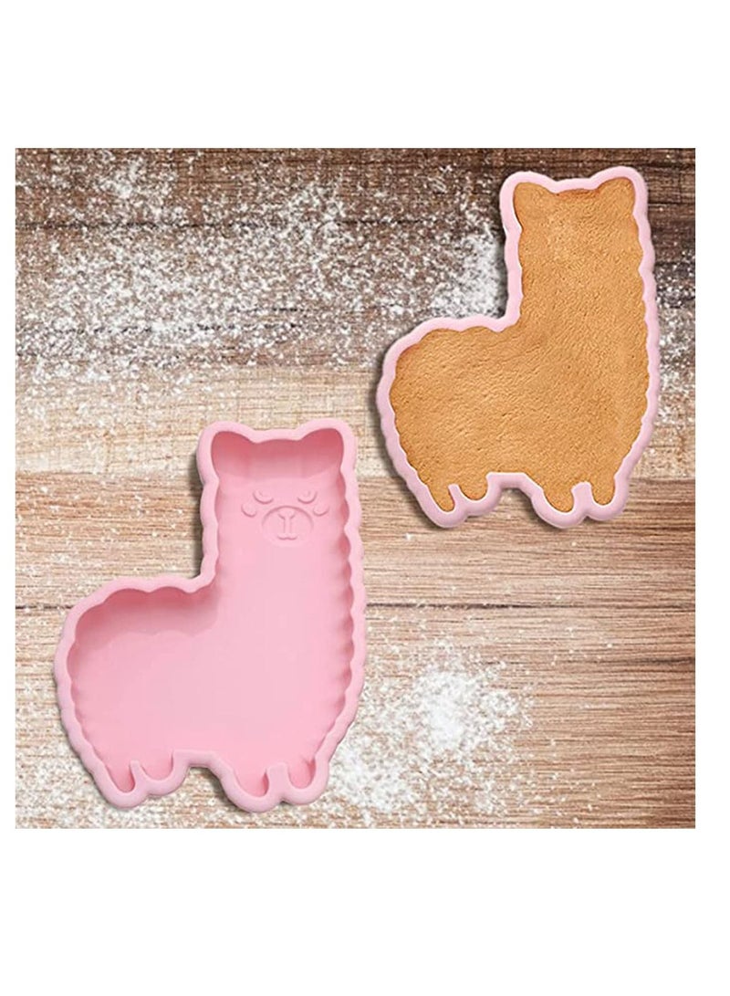 SYOSI Bunny Molds, Non-Stick Silicone Mold for Chocolate Cake Muffin Jelly Fondant 3D Cute Alpaca Rabbit Shaped Cookie Baking Mould Pan for Adult Kids - Image 3