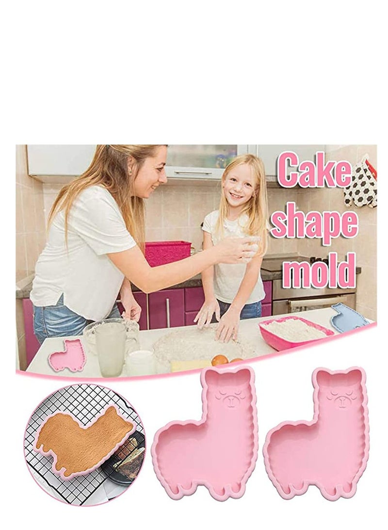 SYOSI Bunny Molds, Non-Stick Silicone Mold for Chocolate Cake Muffin Jelly Fondant 3D Cute Alpaca Rabbit Shaped Cookie Baking Mould Pan for Adult Kids - Image 2