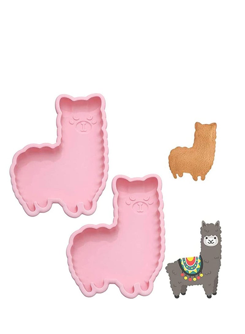 SYOSI Bunny Molds, Non-Stick Silicone Mold for Chocolate Cake Muffin Jelly Fondant 3D Cute Alpaca Rabbit Shaped Cookie Baking Mould Pan for Adult Kids - Image 1