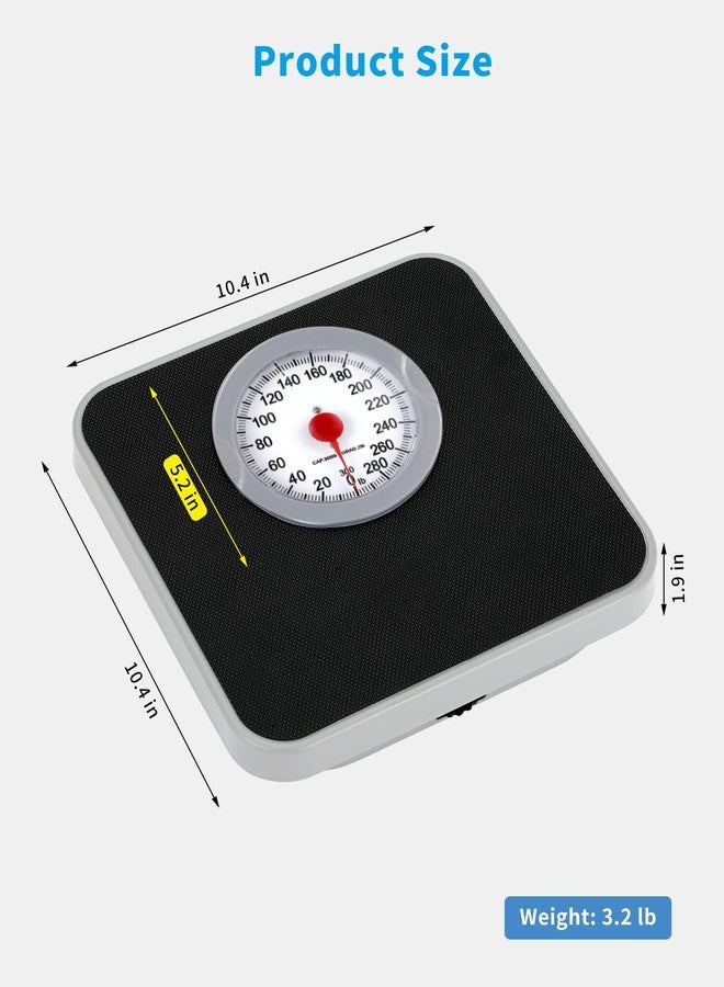 ONGTEED Analog Scale for Body Weight, Mechanical Bathroom Scale, Up to 300lb, Dial Scale with Wider and Thicker Anti-Slip Platform, Simple Calibration - Image 5