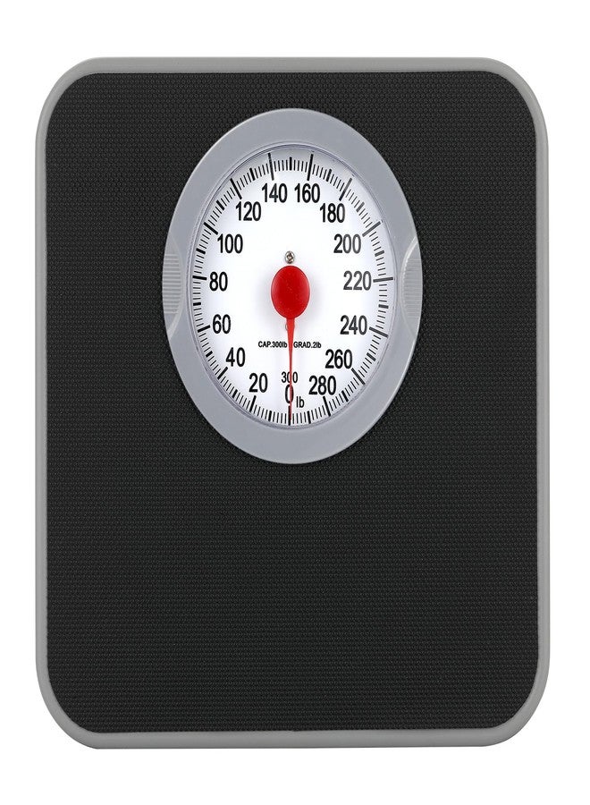 ONGTEED Analog Scale for Body Weight, Mechanical Bathroom Scale, Up to 300lb, Dial Scale with Wider and Thicker Anti-Slip Platform, Simple Calibration - Image 1