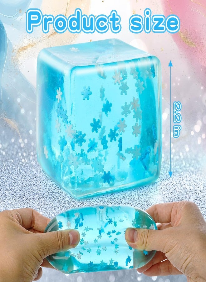DANIUBE Snowflake Squishy Stress Ball, Ice Cube Sensory Fidget Toy for Kid Adult - Image 2