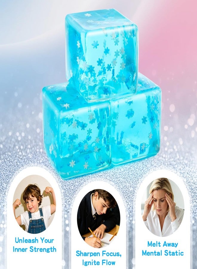 DANIUBE Snowflake Squishy Stress Ball, Ice Cube Sensory Fidget Toy for Kid Adult - Image 4