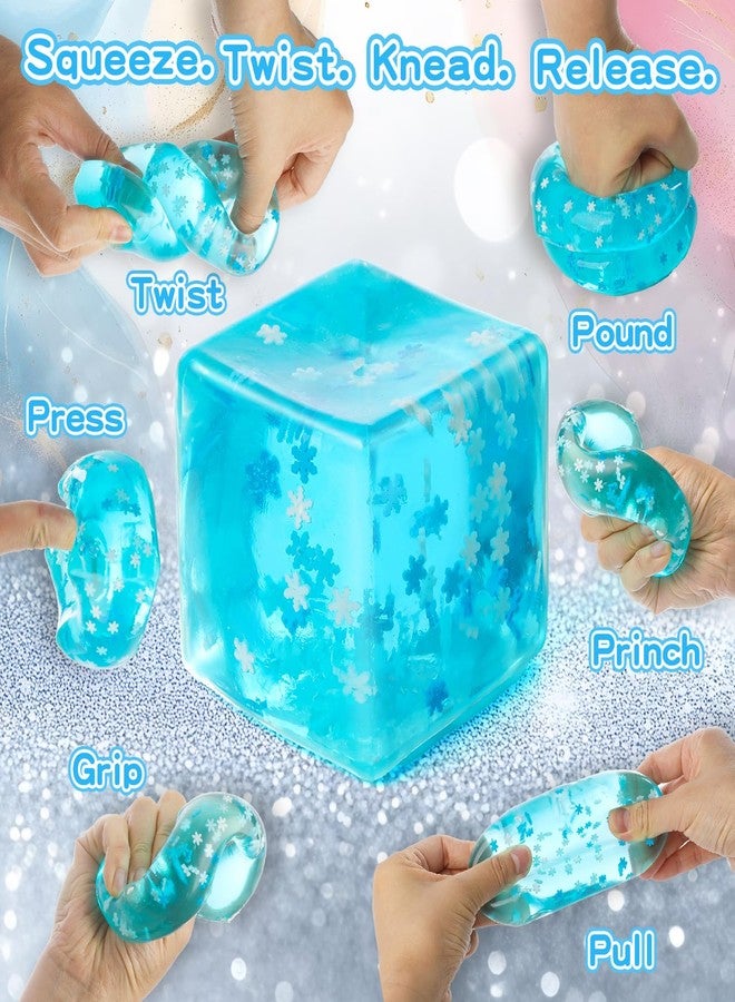 DANIUBE Snowflake Squishy Stress Ball, Ice Cube Sensory Fidget Toy for Kid Adult - Image 3