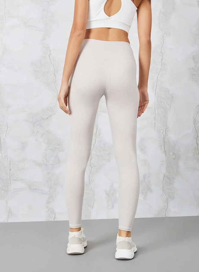ستايلي Gymspire Edition - 4 Way Stretch - High Waist Front Split Leggings