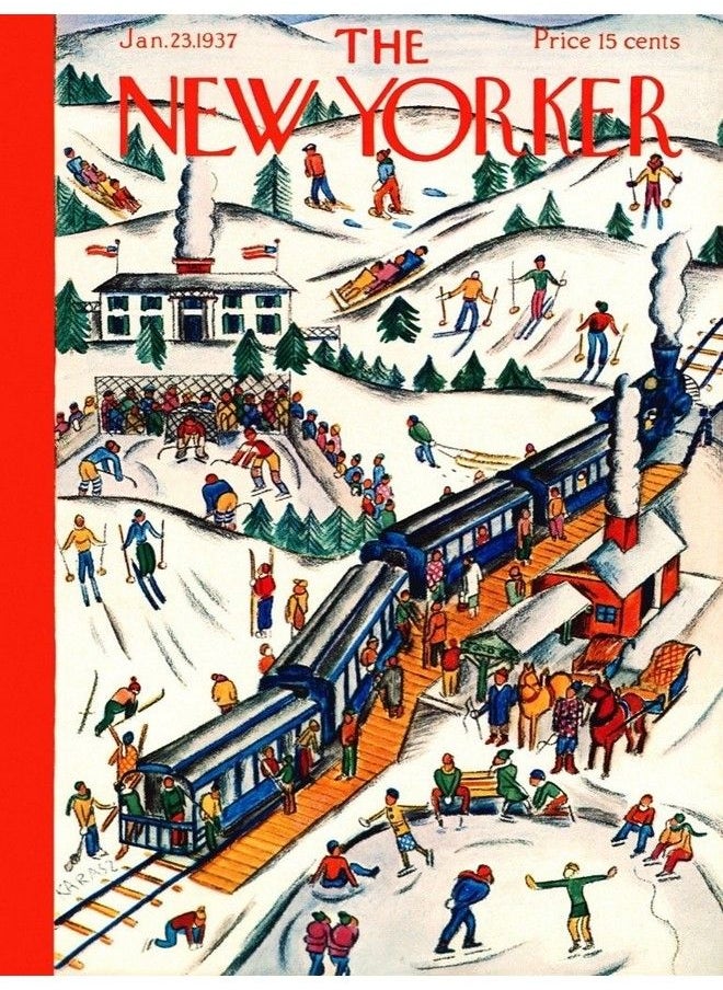 New York Puzzle Company New Yorker Winter Weekend 1000 Piece Jigsaw Puzzle  - Image 2