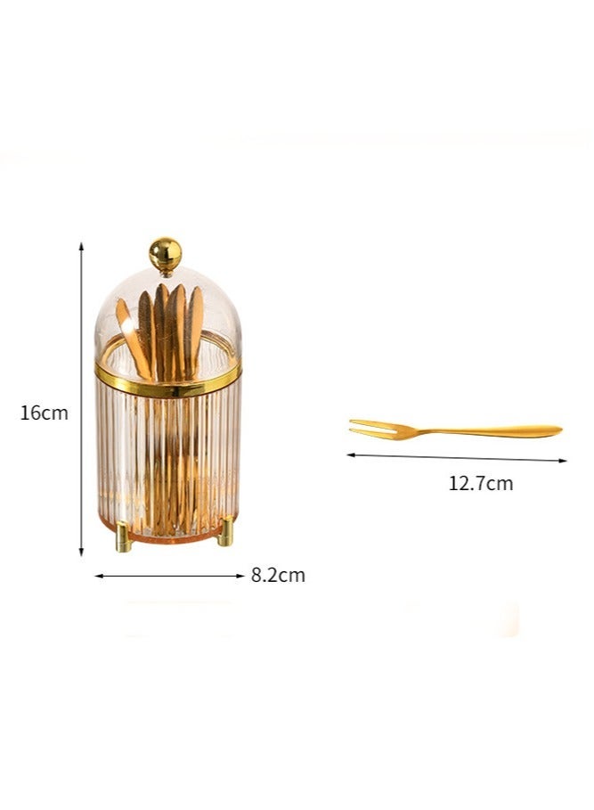 general Fruit Fork Home Creative Fruit Fork Set Stainless Steel Fruit Skewer Highly Practical for Table Display Exuding Elegance - Image 3