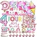 BEOXAGAR Four Ever Sweet Birthday Decorations 4th Birthday Decorations Girl Four Ever Sweet BalloonFour Ever Sweet Birthday Party - Image 2