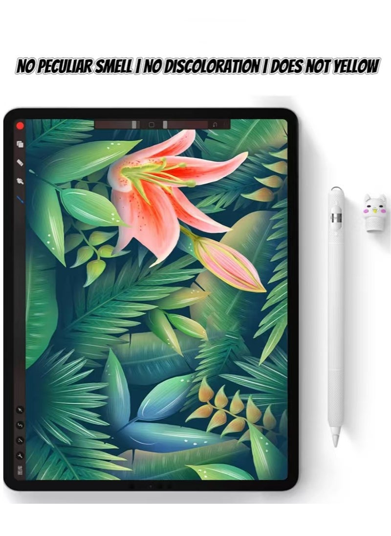 Generic - Compatible for Pencil Case - Silicone Cover Soft Anti-Slip Sleeve Skin Lovely Cat Grip Cover Compatible with Apple Pencil Generation (white) - Image 1