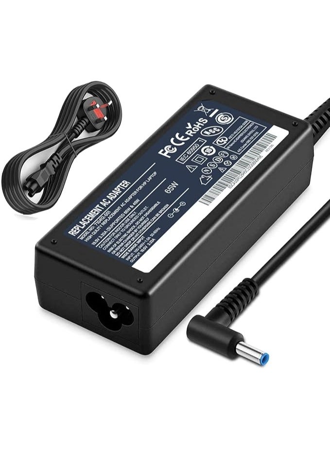 Terabyte شاحن لابتوب HP بديل 19.5V 3.33A 65W لـ HP Elitebook 840-G3 850-G3 845-G3 820-G3 745-G3 725-G3 755-G3 G4 G5 G6 G7 G8 G9 HP ProBook 450 650 640 G5 G4 G6 G7 كابل طاقة - Image 1