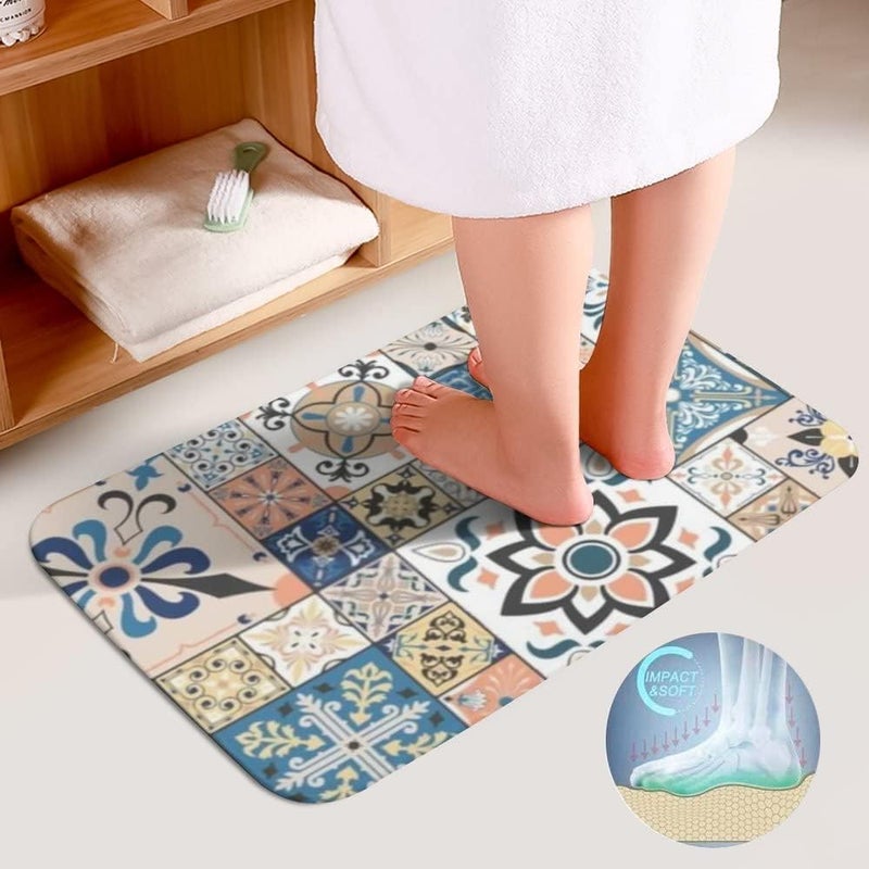 Deoxys 2 Piece Bathroom Rugs Sets Soft Absorbent Bath Mat for Bathroom on Slip Bath Rugs and UShaped Contour Toilet Rug Bathroom Mat Carpet for Bathtub Floor Mat - Image 4