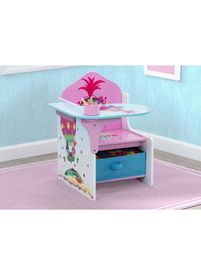 Delta CHILDREN Chair Desk with Storage Bin - Ideal for Arts & Crafts, Snack Time, Homeschooling, Homework & More - Greenguard Gold Certified, Trolls World Tour - Image 2