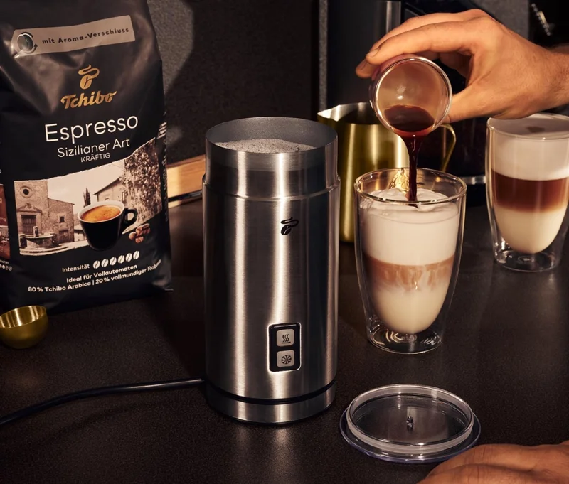 Tchibo Electric Milk Frother, Stainless Steel