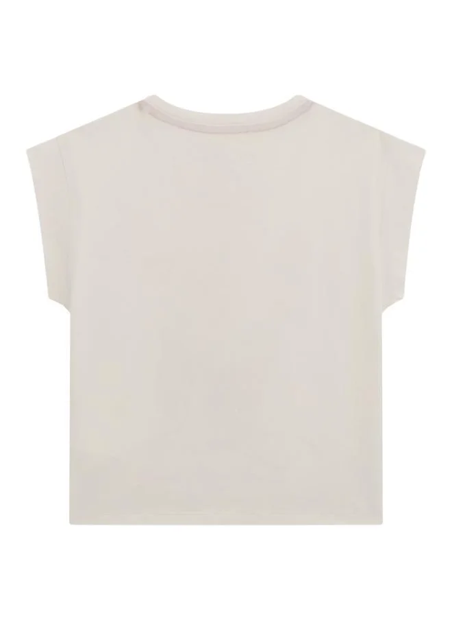 جس Kids Slogan Crew Neck T-Shirt