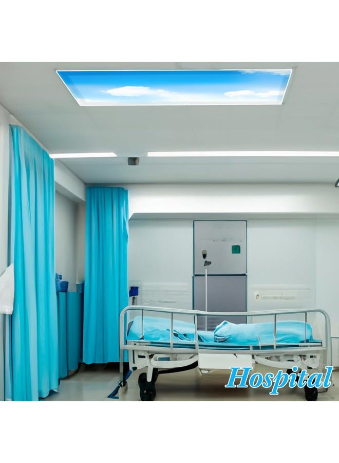 VIHOSE 6 Pcs Fluorescent Light Covers for Ceiling Lights Classroom Magnetic Light Covers Classroom Filters Light Covers for Ceiling Lights Office School Home Drop Ceiling, 4 x 2 ft (Cloud) - Image 5