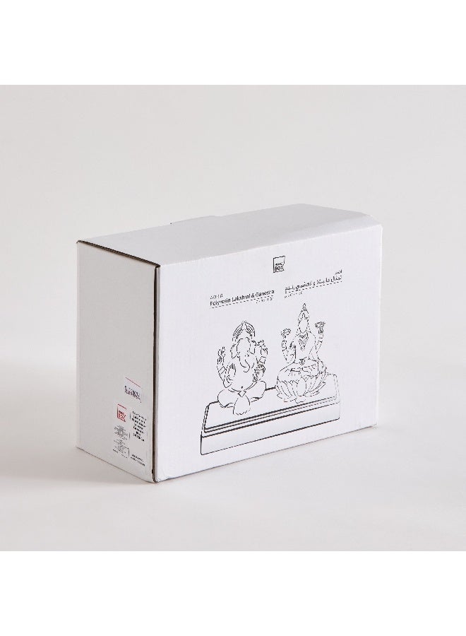 Home Box Asher Polyresin Amber LED Accent On Wooden Base 20 x 9 x 14 cm - Image 1