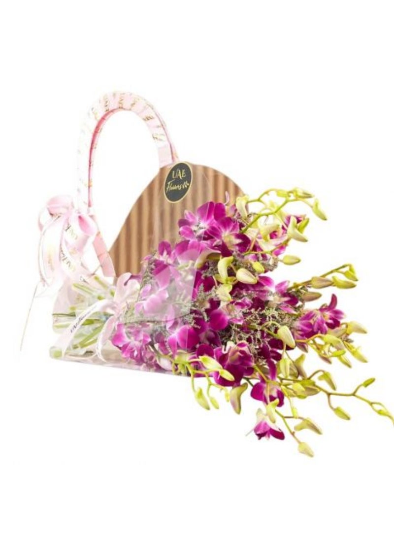 Generic Purple Orchids Bag