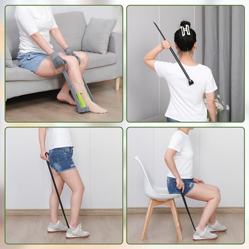 JFMkaer Compression Sock Aid Device - Sock Aids for Compression Stocking - Helper Device for Putting on Hosiery -with Replaceable Dressing Stick - Image 5