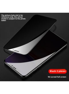 For Iphone11 Anti-peep Tempered Film Xr For Apple X Anti-peeping 14 Anti-peep Film 12pro Full Screen 13 Mobile Phone Mi-Colour:[9d Curved Full Screen Diamond Privacy Film—black] Pack Of 3✅-Size:For Iphone6