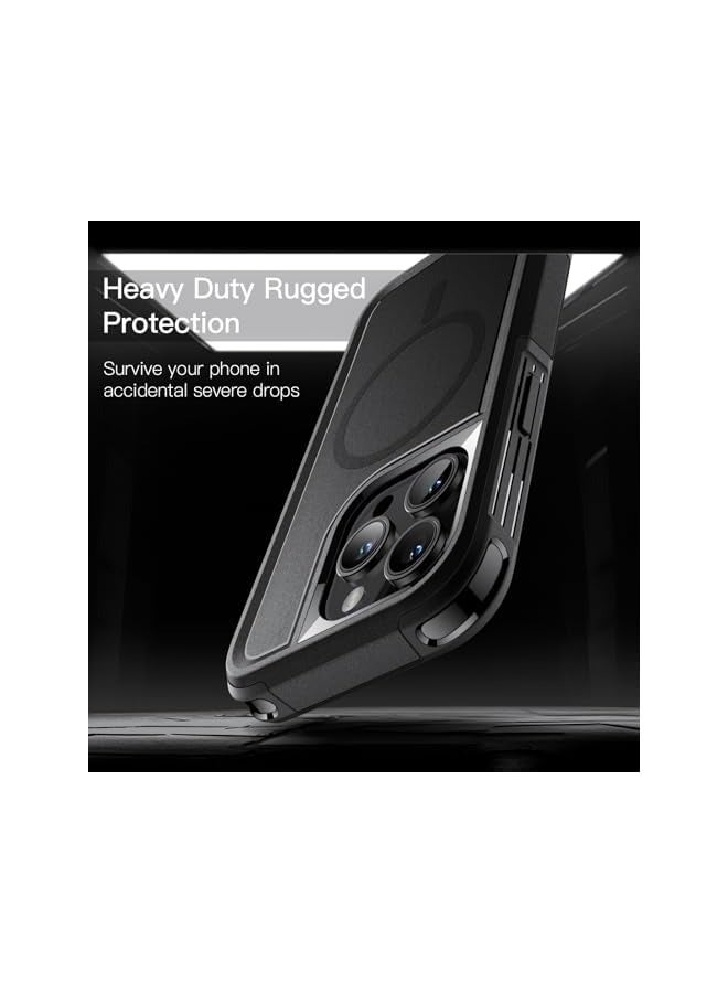 Jetech Case for iPhone 15 Pro Max 6.7-Inch Compatible with MagSafe, Heavy Duty Dual-Layer Rugged Protection, Shockproof Protective Tough Phone Magnetic Cover (Black) - Image 4