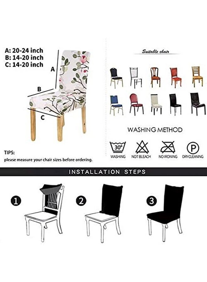 BRIDA® Polyester Spandex Stretchable Floral Geometric Printed Dining Chair Covers Elastic Chair Seat Case Protector, Slipcovers (6 Chair Cover, Ethnic Arrow) - Image 5
