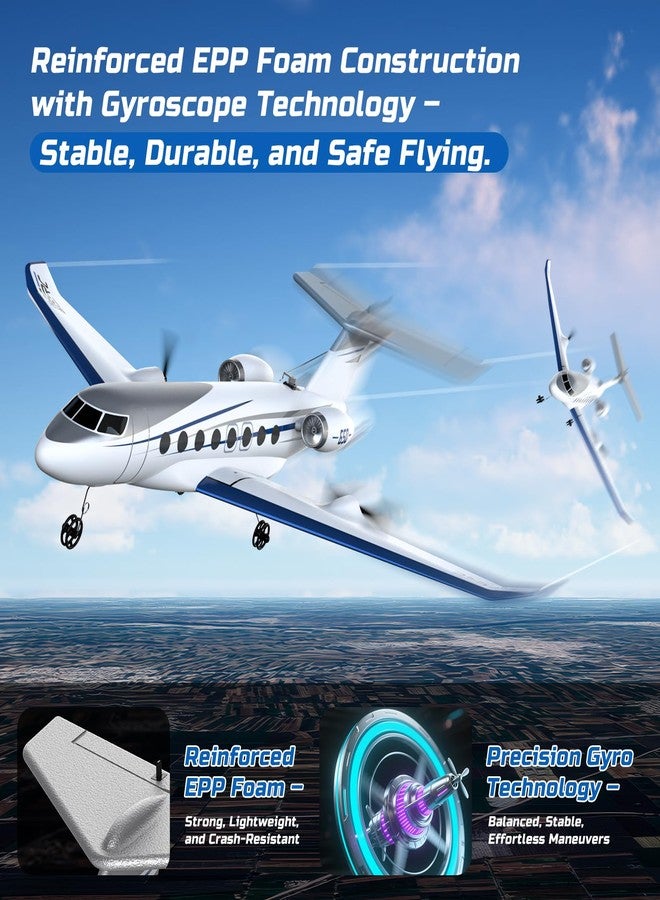 ديرك طائرة  G650 RC الخاصة، لعبة طائرة تحكم عن بعد بثلاث قنوات، مزودة بمثبت جيروسكوبي سداسي المحاور بتردد 2.4 جيجاهرتز، جاهزة للطيران، سهلة الطيران للمبتدئين والأطفال والكبار. - Image 3