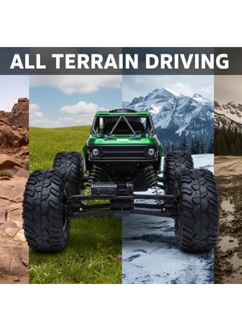 1:18 RC Off-Road Monster Truck – Metal Shell, Big Tires, Shock Absorber, 2.4GHz Control, Rechargeable Battery - Image 4