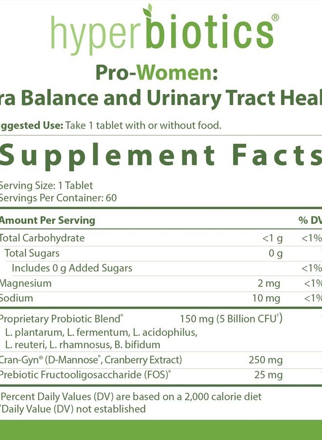 Hyperbiotics Pro Probiotics for Women | Time Release Tablets | Premium Nutritional Supplement | Vegan, Dairy & Gluten Free | Healthy Digestion & Immune System Support | 60 Count - Image 2