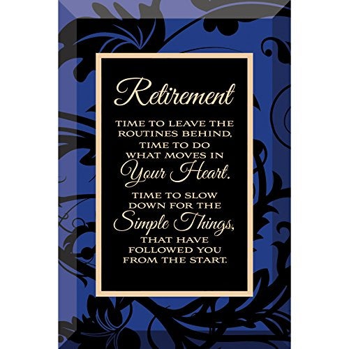 DEXSA Retirement Beveled Glass Plaque with Easel | Made in the USA - Image 1