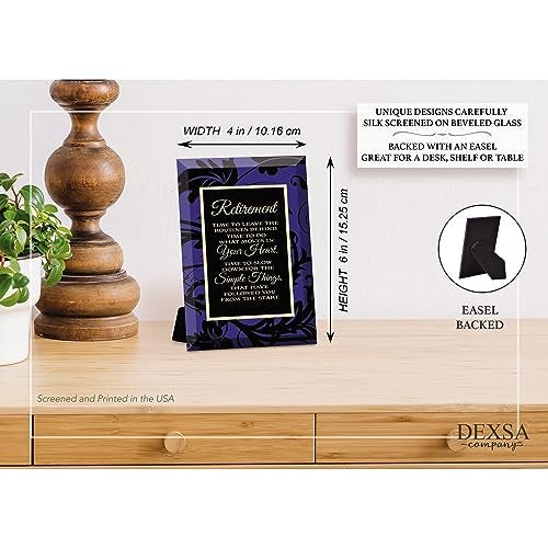 DEXSA Retirement Beveled Glass Plaque with Easel | Made in the USA - Image 5