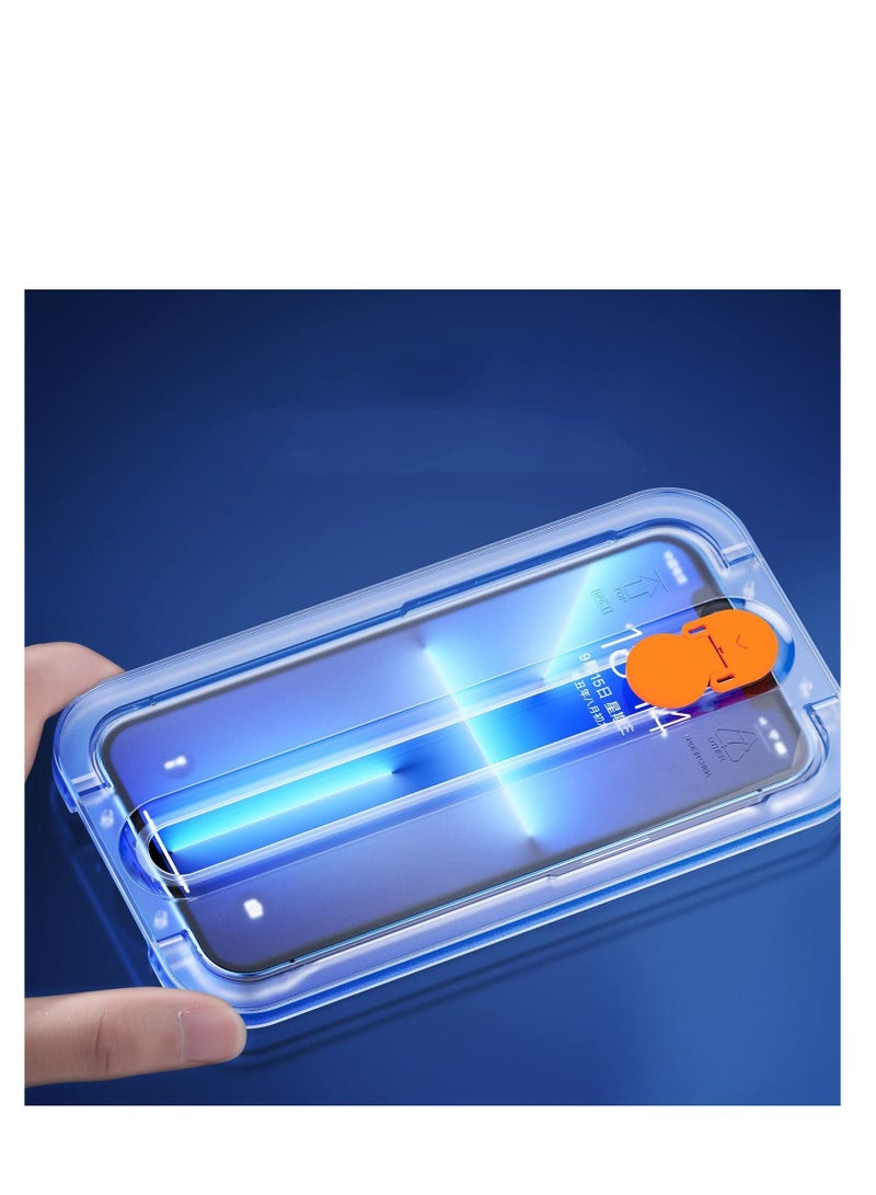 SYOSI 2 Pack Screen Protector Compatible with iPhone 13 Pro iPhone 13 6.1"with Easy Install Kit Military Grade Tempered Glass Film Bubble Free Full Coverage Case Friendly Auto Alignment Kit - Image 4