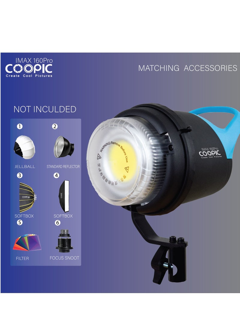 COOPIC IMAX 160PRO Bi-Color 80w Professional Adjustable Continuous LED Light from 2700K-5600K, high CRI, infrared remote control with 240cm lightstand used for any Ocassions Photo/Video Photography - Image 4