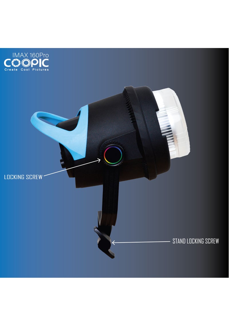 COOPIC IMAX 160PRO Bi-Color 80w Professional Adjustable Continuous LED Light from 2700K-5600K, high CRI, infrared remote control with 240cm lightstand used for any Ocassions Photo/Video Photography - Image 3