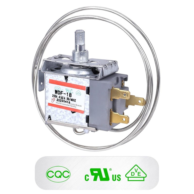 HouseUp Mini Fridge Thermostat, 3 Pin Screw Mount Universal WDF-18 Refrigerator Thermostat 250V Compatible with 110V 4(6) A 50/60Hz Three Quality certifications Fridge Thermostat Controller - Image 2