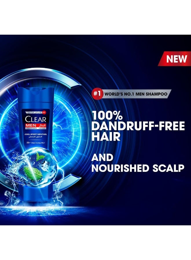 CLEAR Men Anti-Dandruff Shampoo, Cool Sport Menthol 2 x 350ml - Image 3