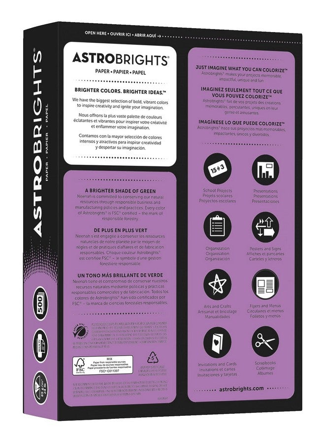 Wausau Astrobrights 24 Writing Paper 500 Count Planetary Purple 8.5 X 11 Inch (21678 ) - Image 2